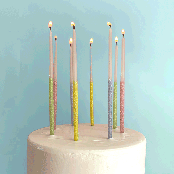 Glitter Wish 6" Beeswax Candle (Single) | TOPS Malibu