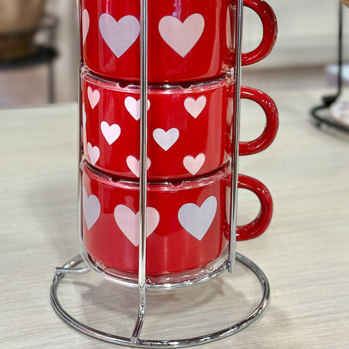 Heart Mugs Set