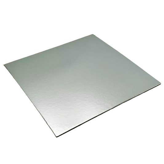 10 Inch Square STD Foil Cake Board - Silver - TEM IMPORTS™