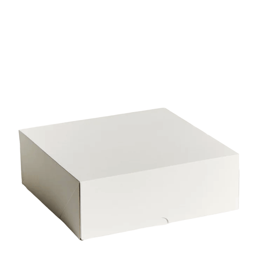 11" Inch Easy Fold White Corrugated Cake Box - 50/CTN - TEM IMPORTS™