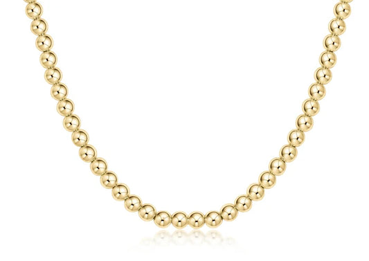 17" Choker Beaded - Classic Gold 5mm