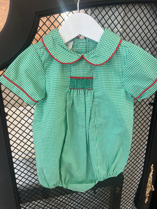 Green Checkered Collard Bubble