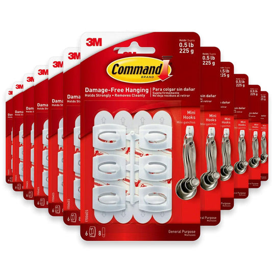 3M Command Mini Hooks - 6ct - 36 Pack