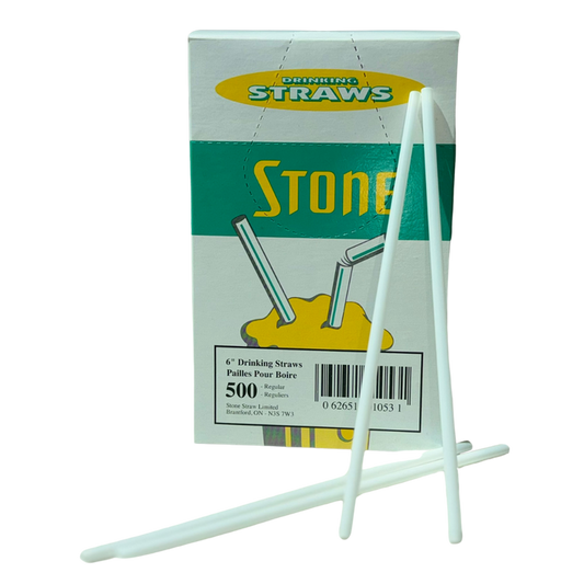 6" Regular Unwrapped White Straws