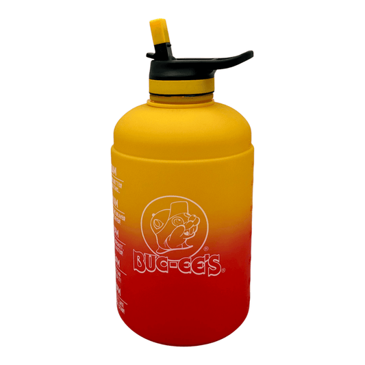 76oz Red And Gold Plastic Hydration Jug with Carry Handle