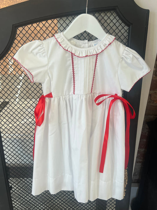 White and Red Natalie Dress