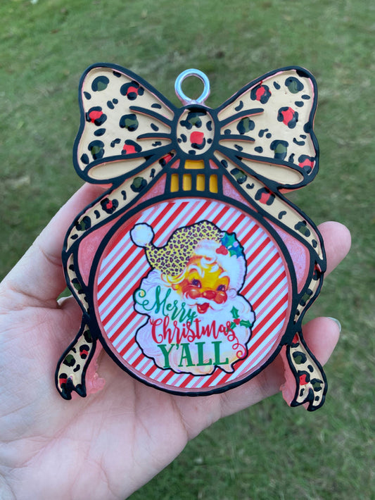 Cardstock Ornament w/ Bow Freshie