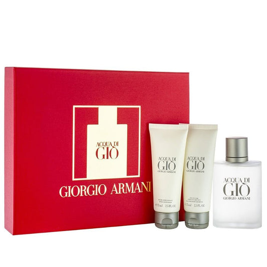 Acqua di Gio by Giorgio Armani for Men 3.4 oz EDT 3pc Gift Set