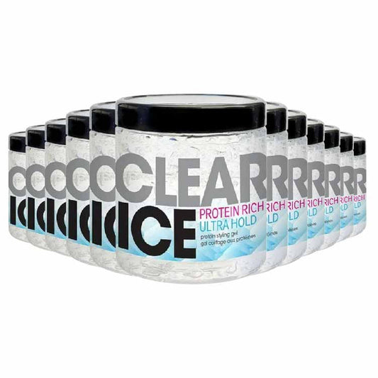 Ampro - Clear Ice Styling Gel ( Ultra Hold ) - 8.8 Oz - 12 Pack