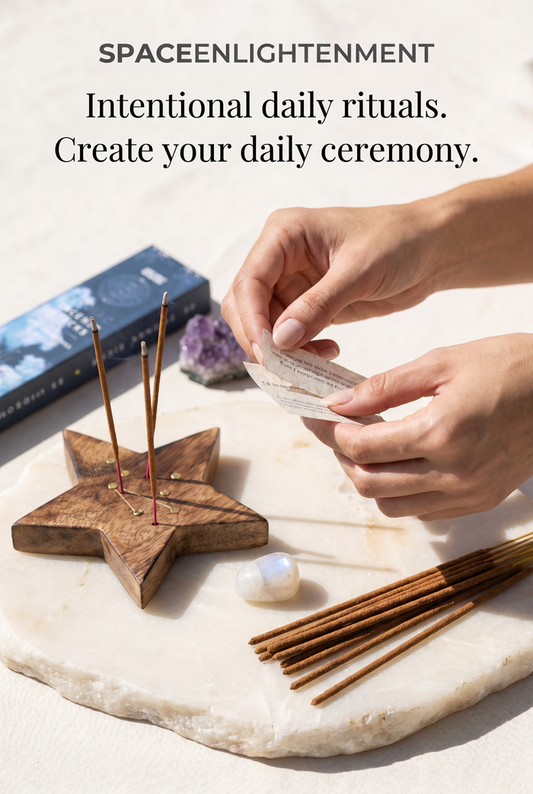 Aquarius Incense Sticks with Amethyst Gemstone Crystal Giftset