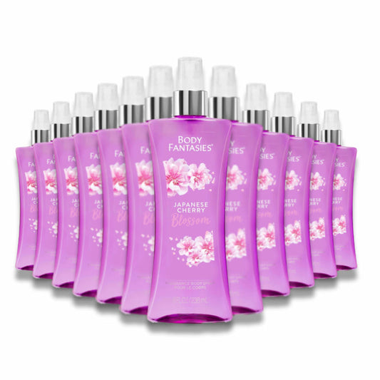 Body Fantasies - Signature Japanese Body Spray Cherry Blossom Fragrance  8 oz - 12 Pack