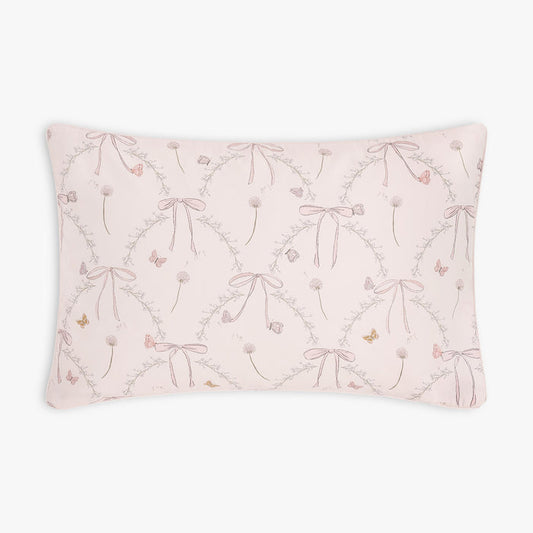 Bows & Butterfly Kisses Toddler Pillow in Pink