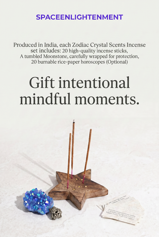 Capricorn Zodiac Incense Sticks Hematite stone Gemstone Crystal Giftset