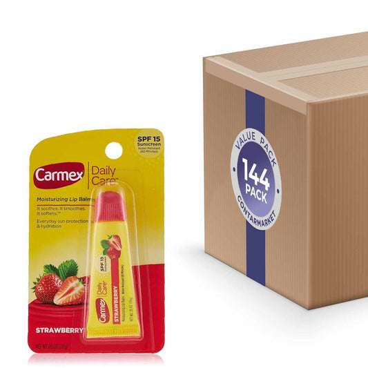 Carmex - Daily Care Lip Balm, Strawberry, SPF 15 - 0.35 Oz - 144 Pack