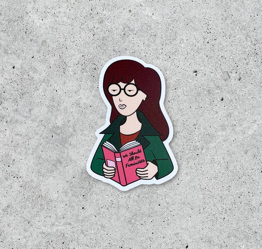 Daria Feminist vinyl sticker