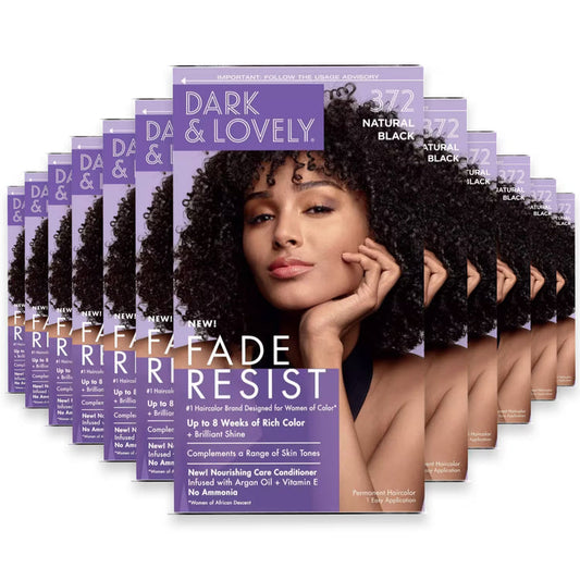 Dark & Lovely Hair Color, #372 Natural Black Hair Color - 12 Pack
