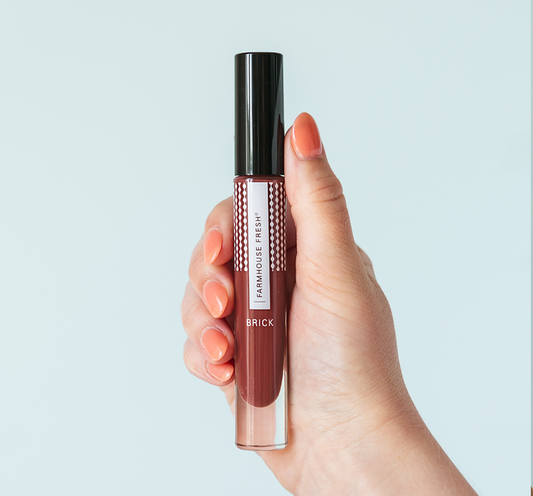 DISCONTINUED - Vitamin Glaze® Oil Infused Lip Gloss – Brick | Farmhouse Fresh