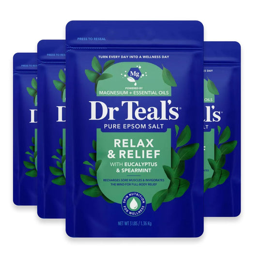 Dr Teal’s Eucalyptus & Spearmint Epsom Salt - 48oz - 4 Pack