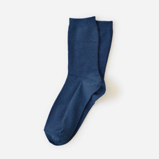 Everyday Solid Crew Socks — Deep Ocean | Hooray Sock Co.