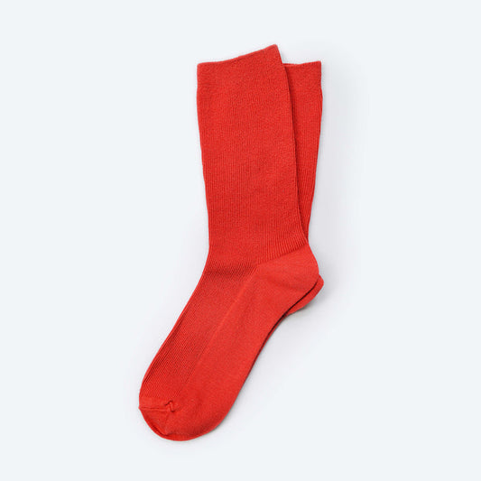 Everyday Solid Crew Socks — Scarlet | Hooray Sock Co.