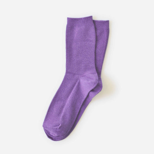Everyday Solid Crew Socks — Wisteria | Hooray Sock Co.