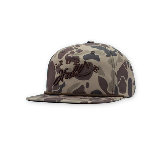 Gruene Hall 3D Embroidered Logo Camo Rope Cap #256P