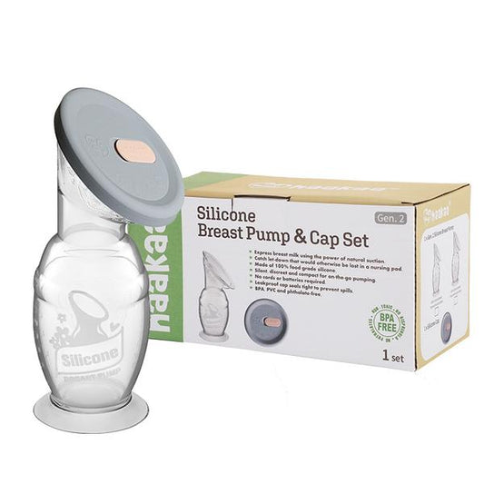 Haakaa: Silicone Breast Pump with Suction Base & Silicone Cap Combo 100ml