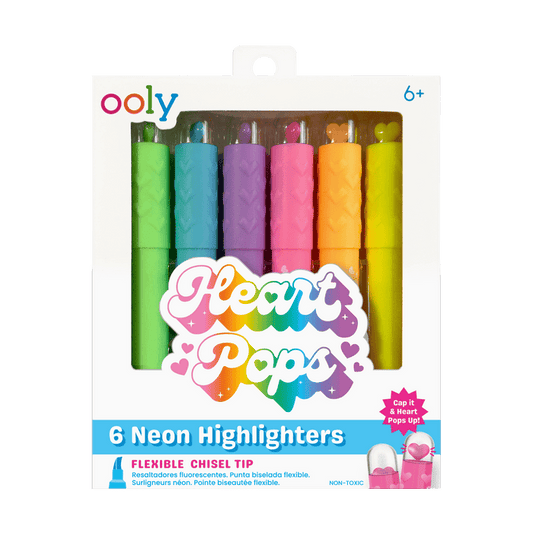 Heart Pops: Neon Highlighters - Olita Gifts & Goods
