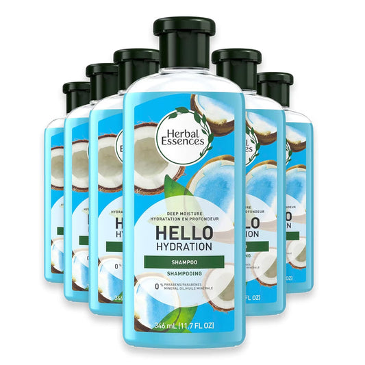 Herbal Essences Hello Hydration Shampoo, Deep Moisture, Coconut Scent, 11.7 oz - 6 Pack