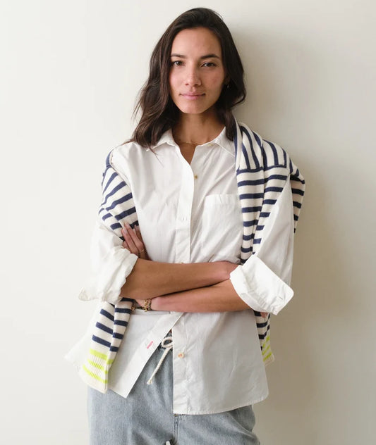 Jane Relaxed Shirt Cali Poplin White