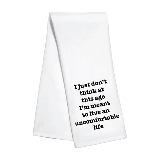Kitchen Towel - Uncomfortable Life - White Lotus
