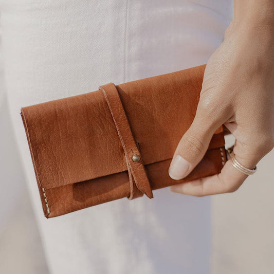 Made by Minga Honey Leather Wrap Wallet