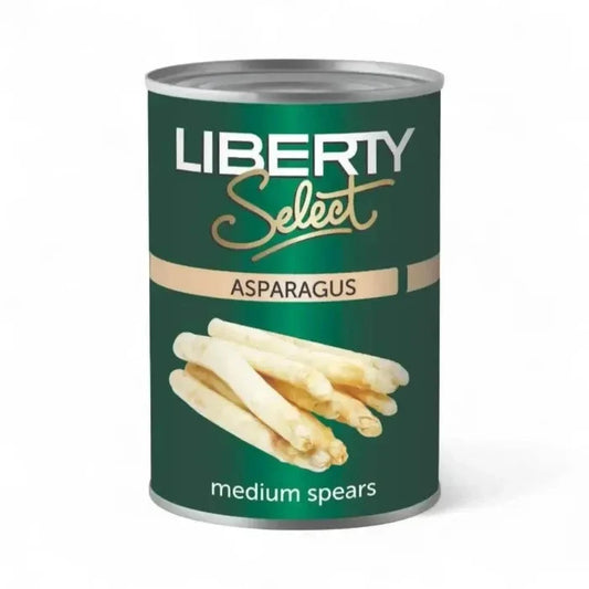 Liberty Asparagus Spears 430g can of tender, medium-sized asparagus spears for salads and side dishes