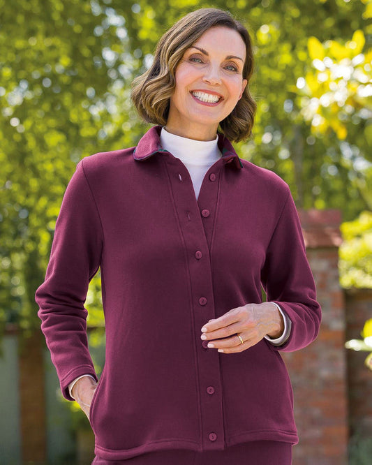 Lindsay Leisure Cardigan - Claret - Country Collection