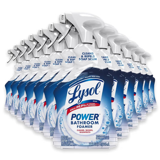 Lysol Power Bathroom Foamer Atlantic Fresh Bathroom Cleaner - 32 oz - 12 Pack