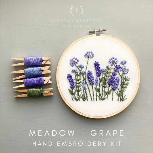 Meadow Grape Hand Embroidery Kit #4101WS