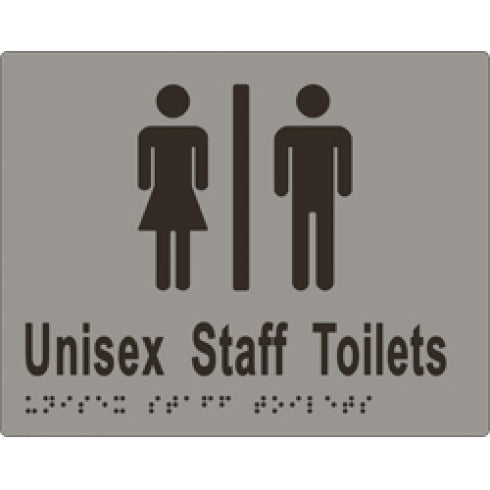 Metlam ML16213 Braille Sign Unisex Staff Divided Toilets