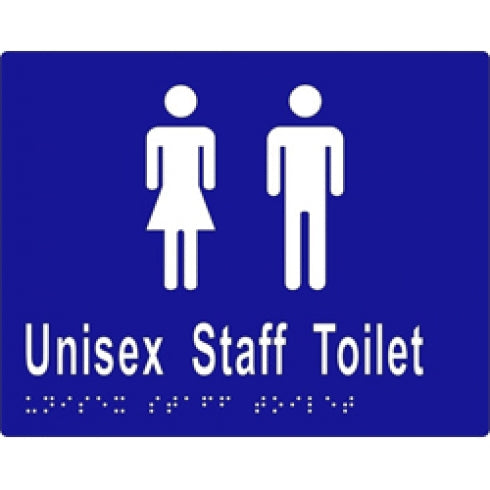 Metlam ML16214 Braille Sign Unisex Staff Toilet Undivided