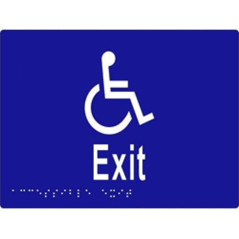 Metlam ML16236 Braille Sign Accessible Exit