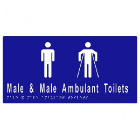 Metlam ML16246A Braille Sign Male and Male Ambulant Toilet
