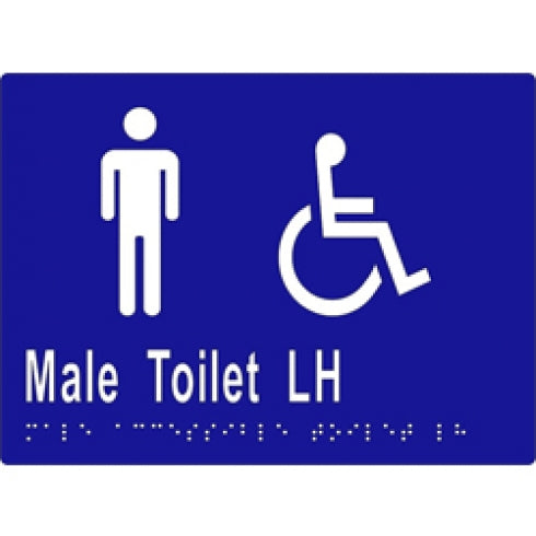 Metlam ML16247 Braille Sign Accessible Male Toilet LH Transfer