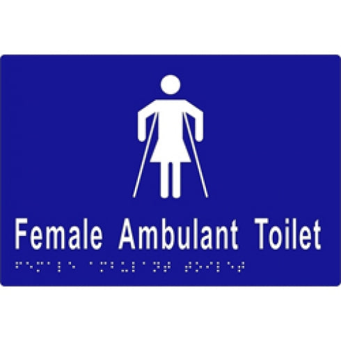 Metlam ML16266 Braille Sign Female Ambulant Toilet