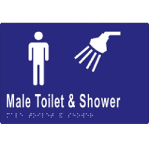 Metlam ML16291TS Braille Sign Male Toilet and Shower
