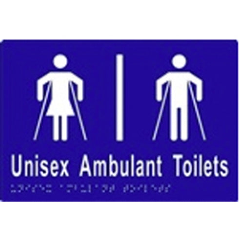 Metlam ML16305 Braille Sign Unisex Ambulant Toilet Divided