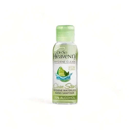 Oh So Heavenly Clean Start Hygiene 60ml waterless hand sanitiser with 70% alcohol for germ protection