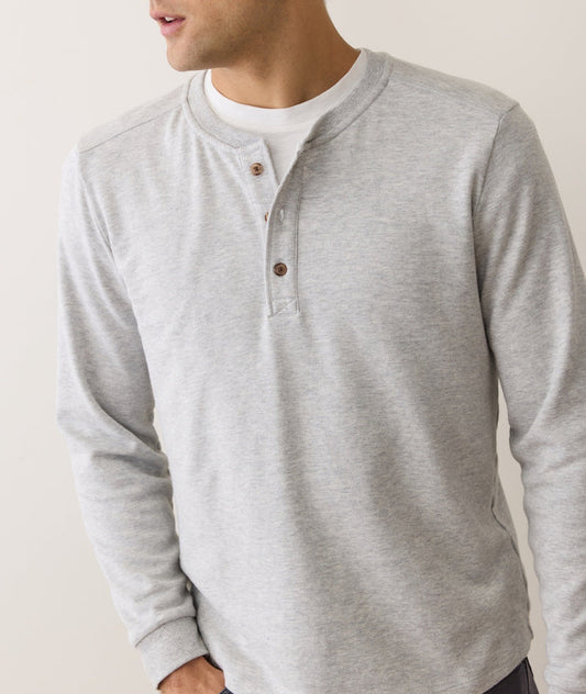 Pacifica Stretch Henley Light Grey