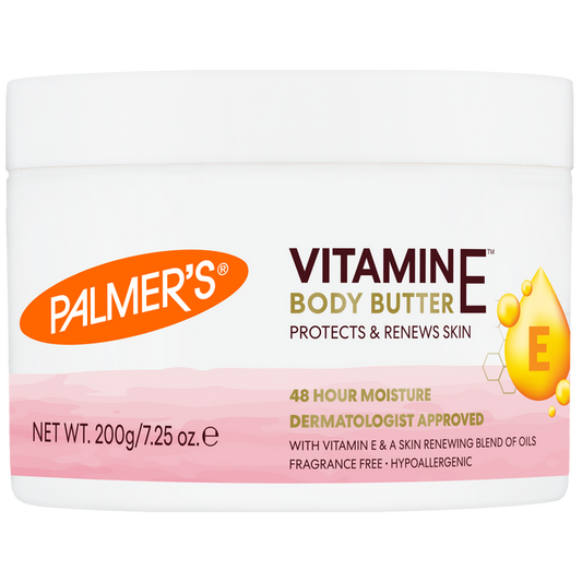 Palmer's Vitamin E Body Butter container on a white background