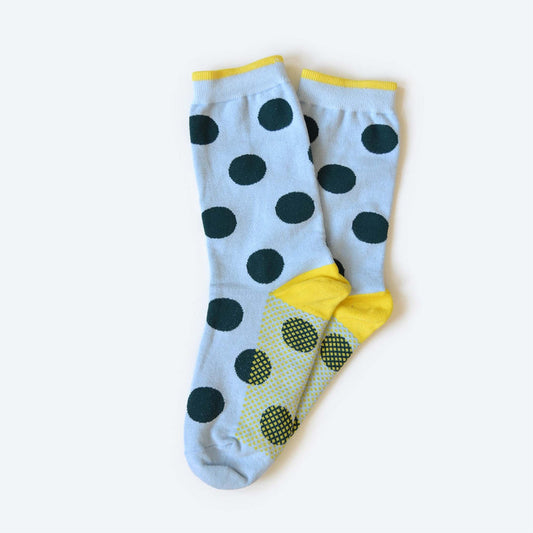 Panhandle Classic Dot Crew Socks — Mist | Hooray Sock Co.