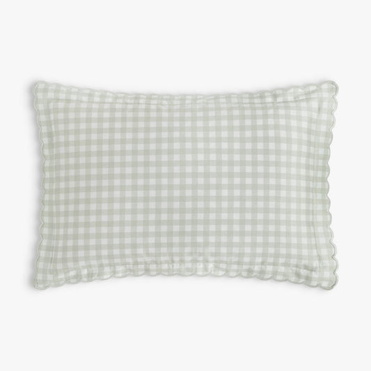 Picnic Gingham Toddler Pillow in Green