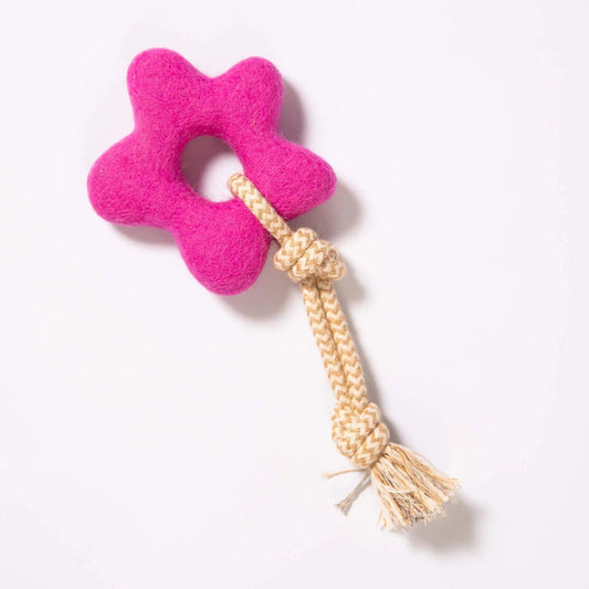 Awoo Pullin' Posies Felt Dog Toy